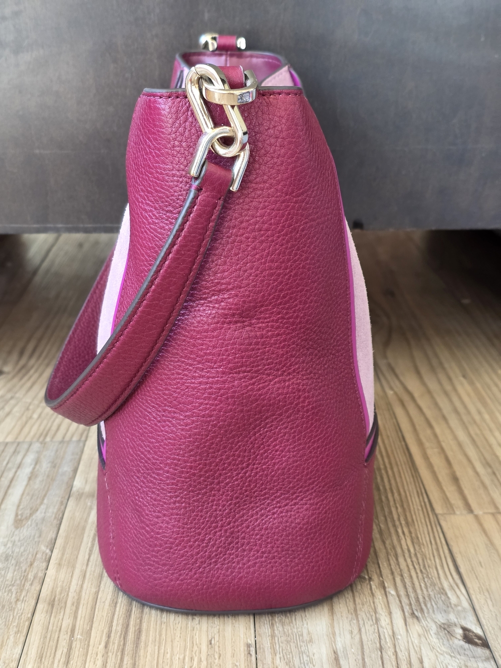 Kate Spade Lena Suede Colorblock Bucket Bag - Picture 4 of 10